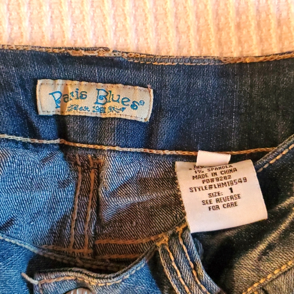Paris Blues Blue Denim Women's Jean Shorts - Picture 2 of 7